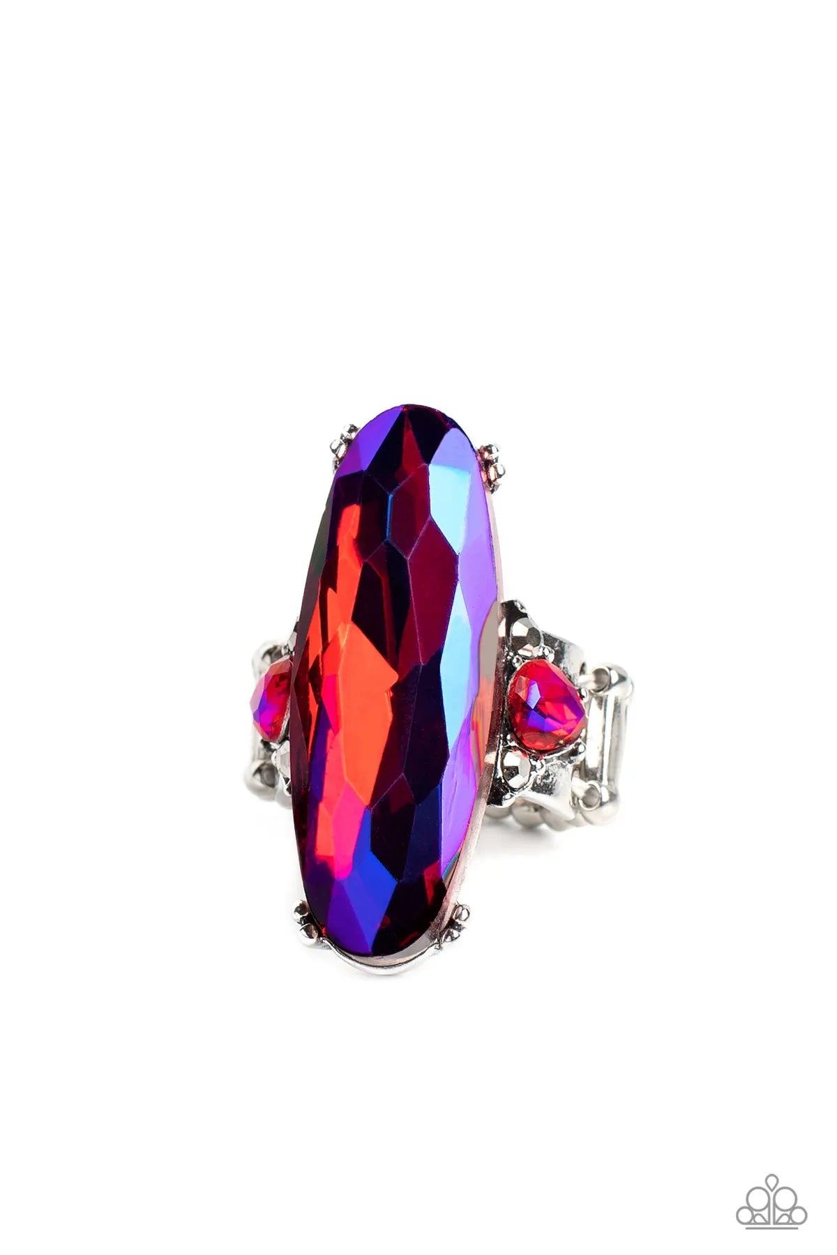Interdimensional Dimension - Pink Ring - Life Of The Party - Paparazzi Accessories - Alies Bling Bar