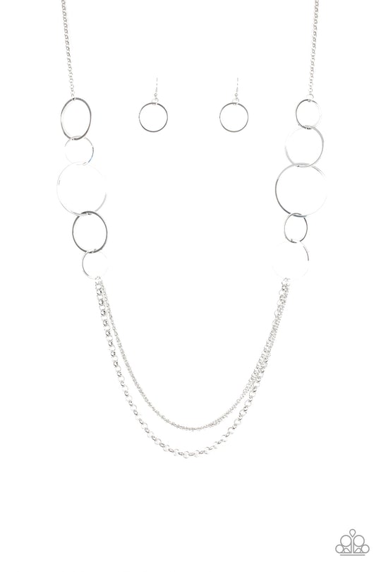 Ring In The Radiance - Silver - Paparazzi Necklace - Alies Bling Bar