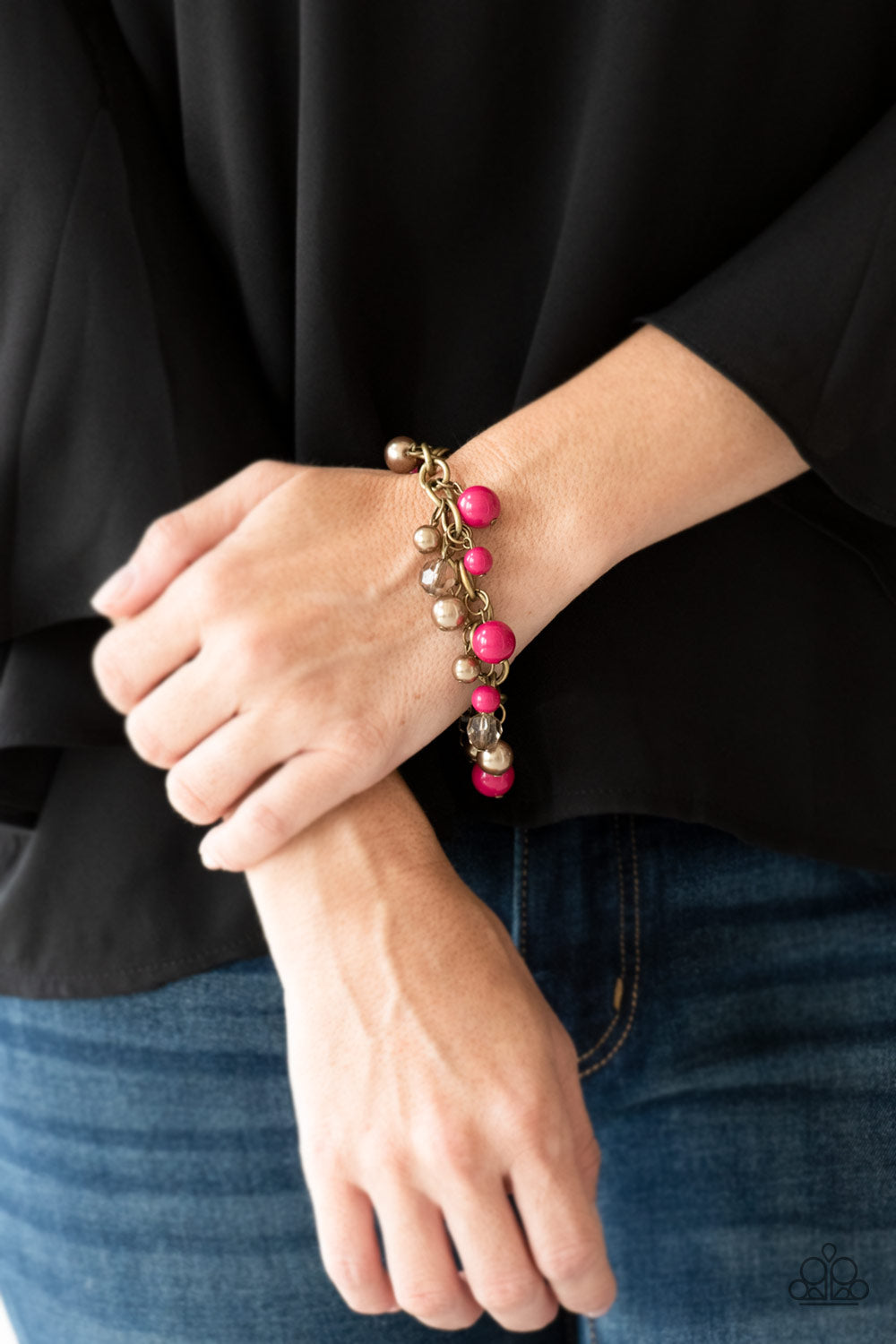 Paparazzi Accessories - Grit and Glamour - Pink Bracelet - Alies Bling Bar