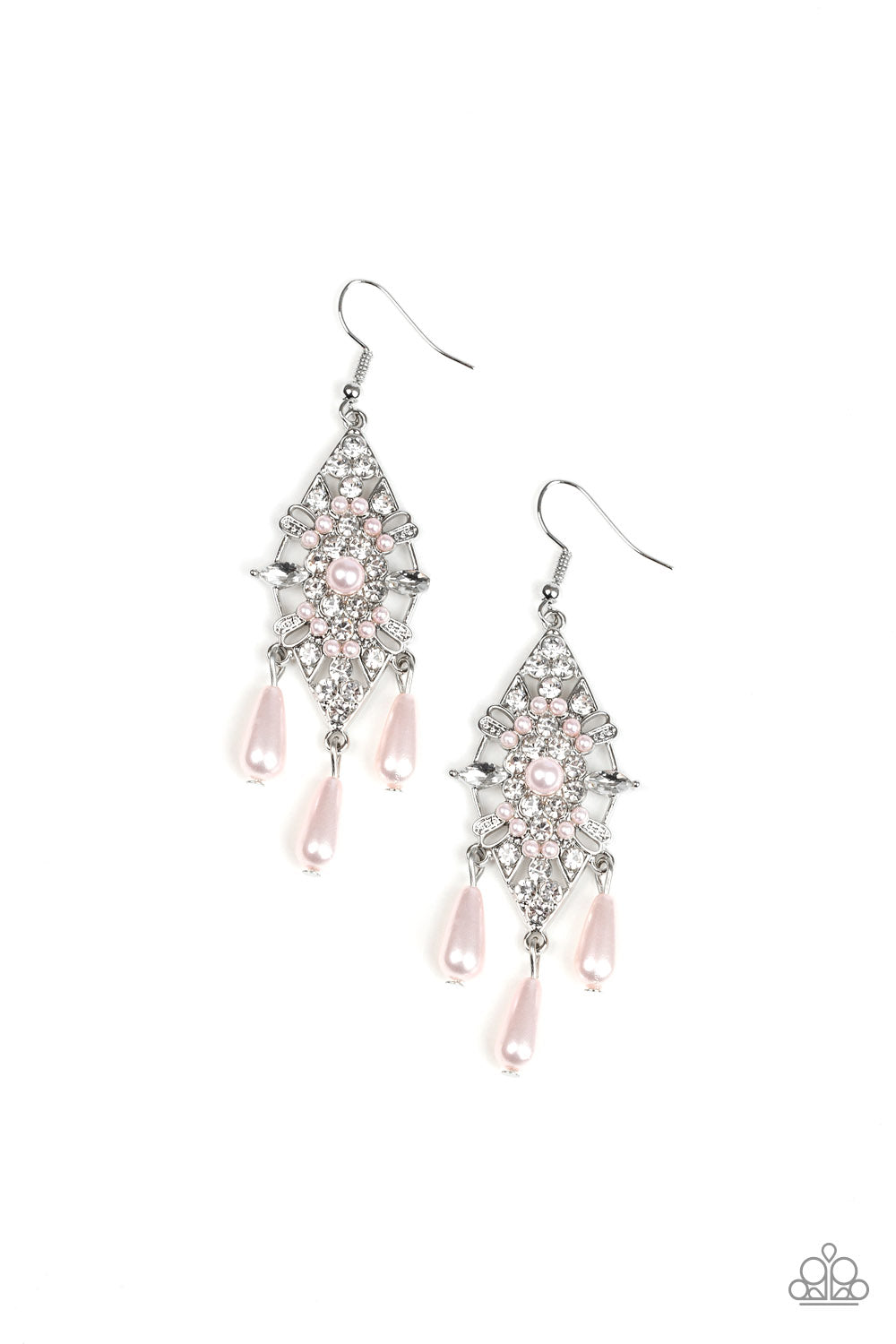 Paparazzi Accessories - Majestic Mood - Pink Earrings - Alies Bling Bar