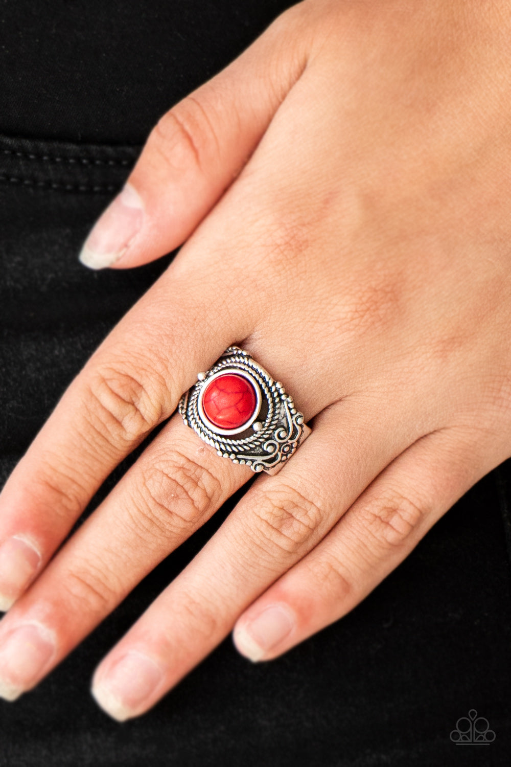 Paparazzi Accessories - Stand Your Ground - Red Ring - Alies Bling Bar