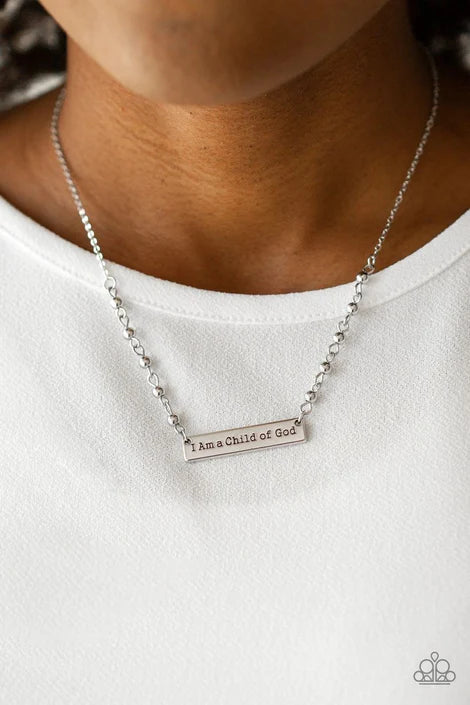 Send Me An Angel - Silver - Paparazzi Inspirational Necklace