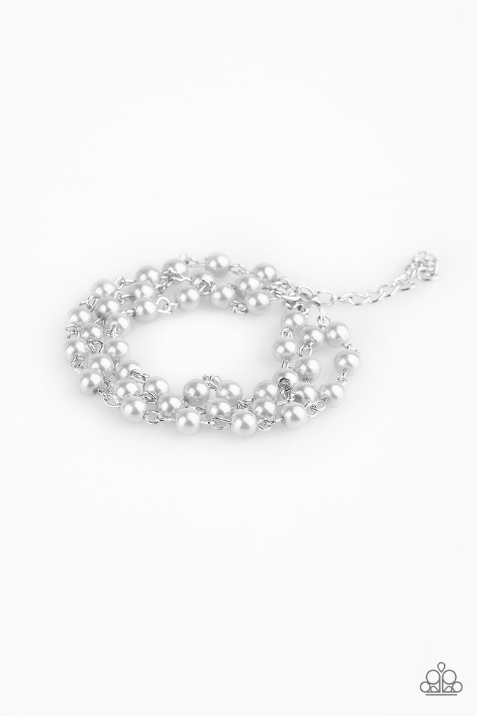 Paparazzi - Stage Name - Silver Pearl Bracelet - Alies Bling Bar